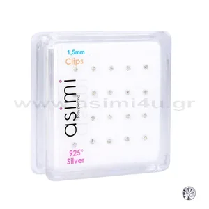 product Ασημ. σκουλ. 1.5mm ιριδίζον με 4 γατζάκια Ν10171